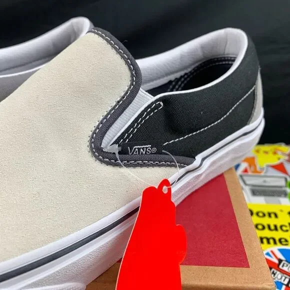 Van's Slip-on Mix Match Gry Blk Wht Various Sizes - Picture 8 of 9